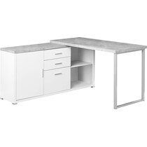 russell white desk   