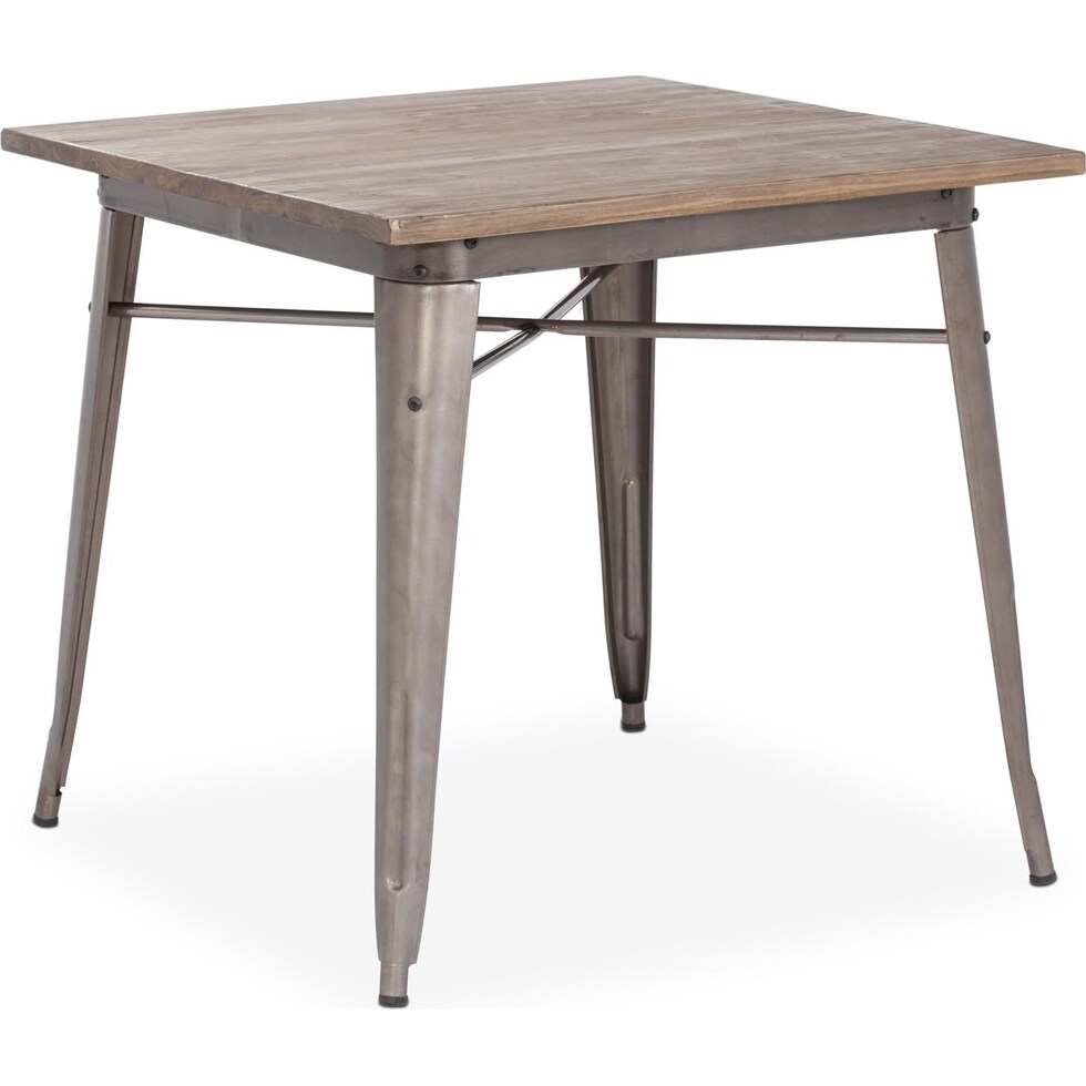 rustica steel dining table   