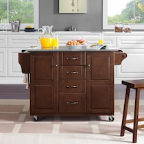 ruth dark brown kitchen cart   