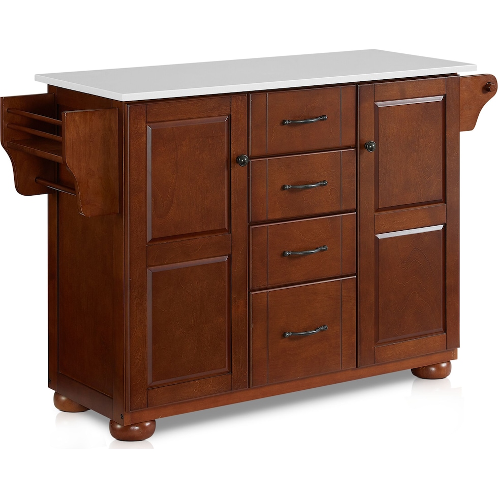 ruth dark brown kitchen island   