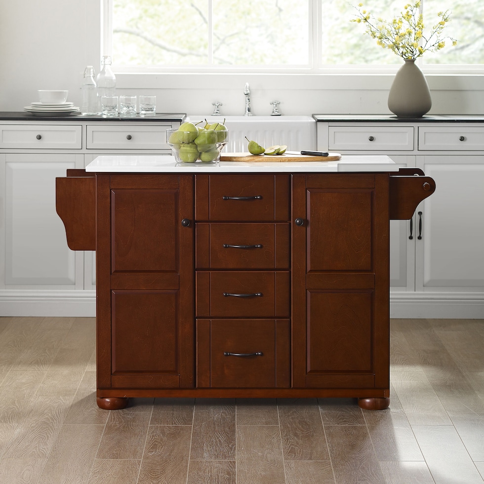 ruth dark brown kitchen island   