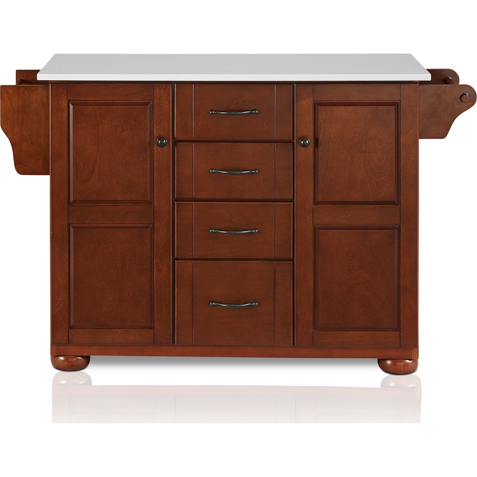 ruth dark brown kitchen island   