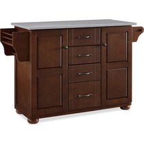 ruth dark brown kitchen island   