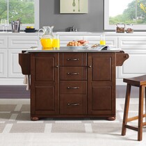 ruth dark brown kitchen island   