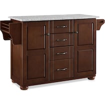 ruth dark brown kitchen island   