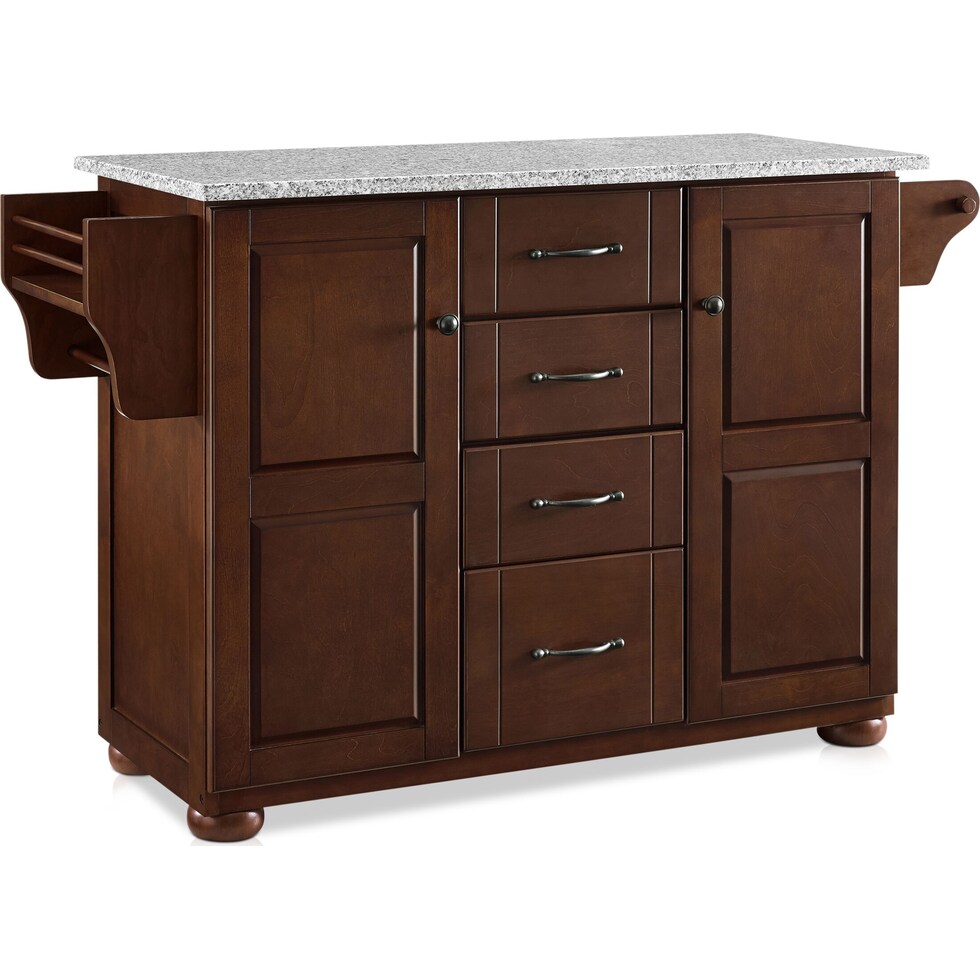 ruth dark brown kitchen island   