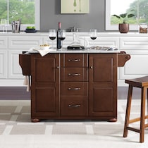 ruth dark brown kitchen island   