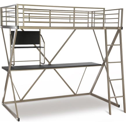 Ryker Twin Loft Bed with Desk