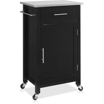 rylan black kitchen cart   