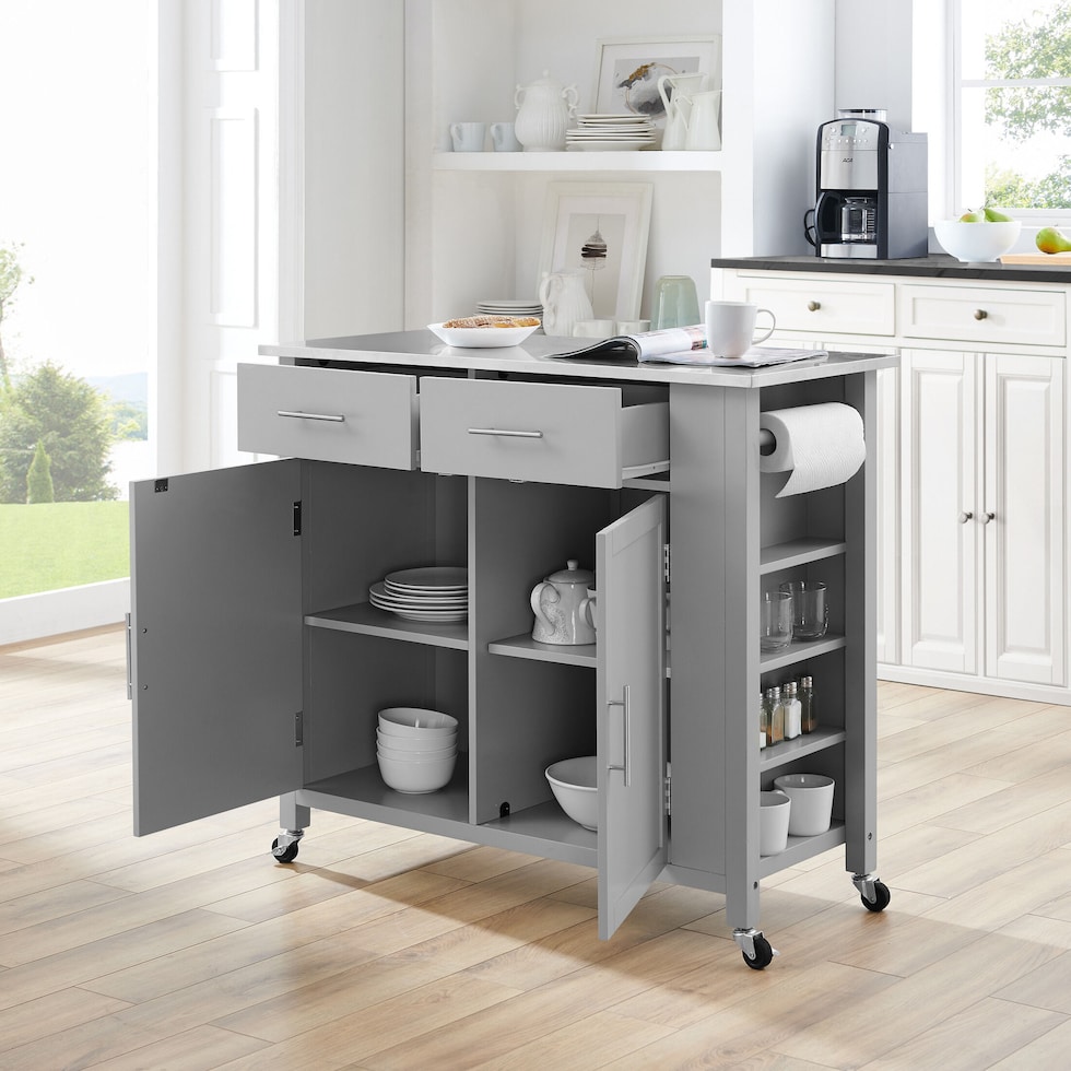 rylan gray kitchen cart   