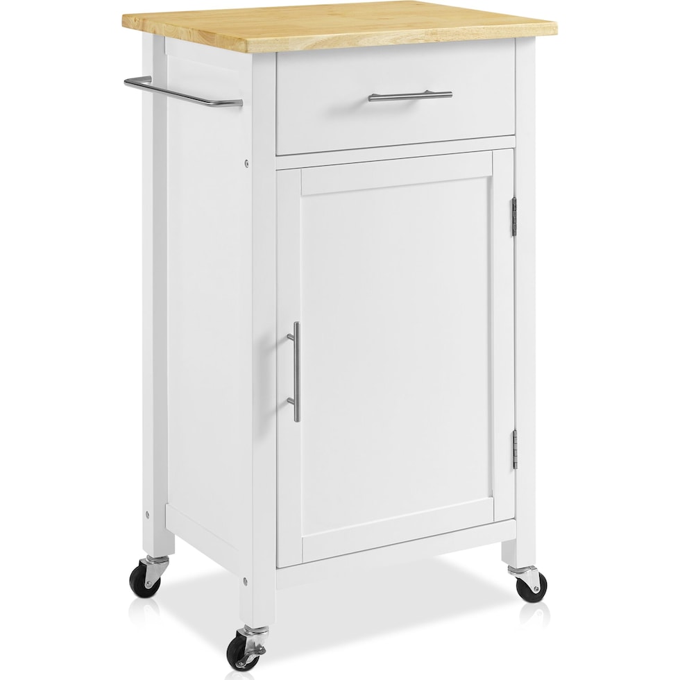 rylan white kitchen cart   