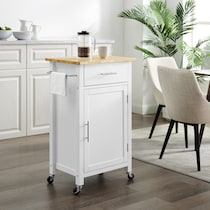 rylan white kitchen cart   