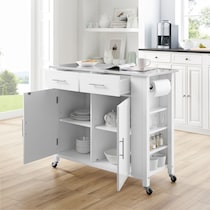 rylan white kitchen cart   