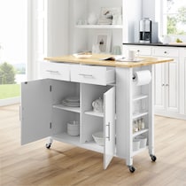 rylan white kitchen cart   