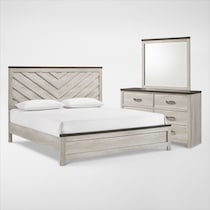 ryland bedroom two tone  pc king bedroom   