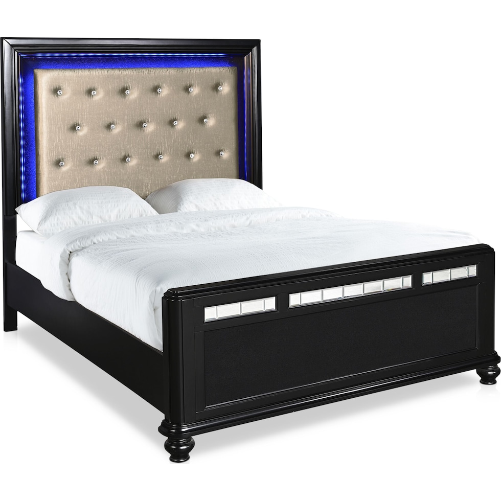 sabrina black  pc queen bedroom   