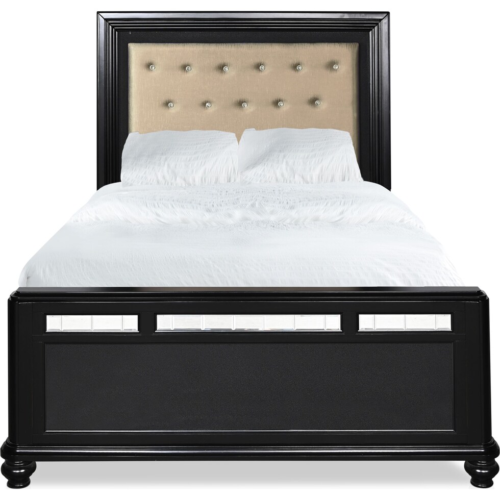 sabrina black  pc queen bedroom   