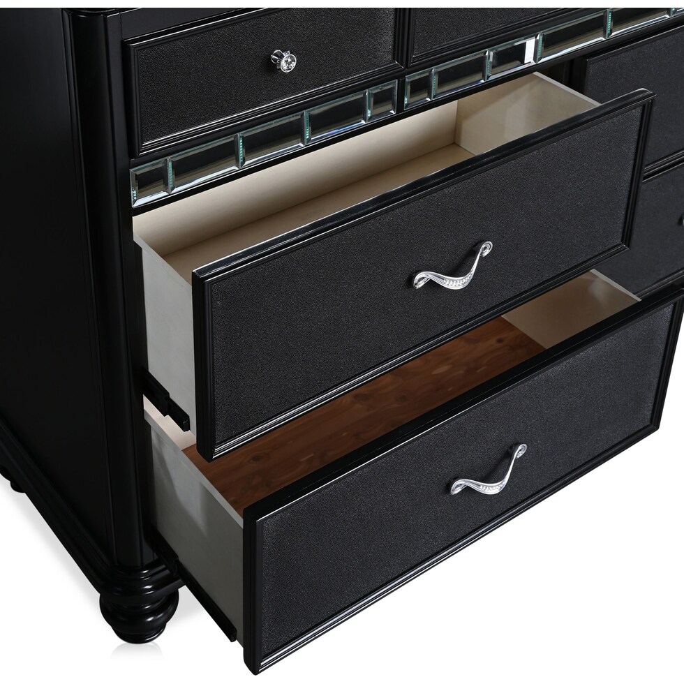 sabrina black  pc queen bedroom   