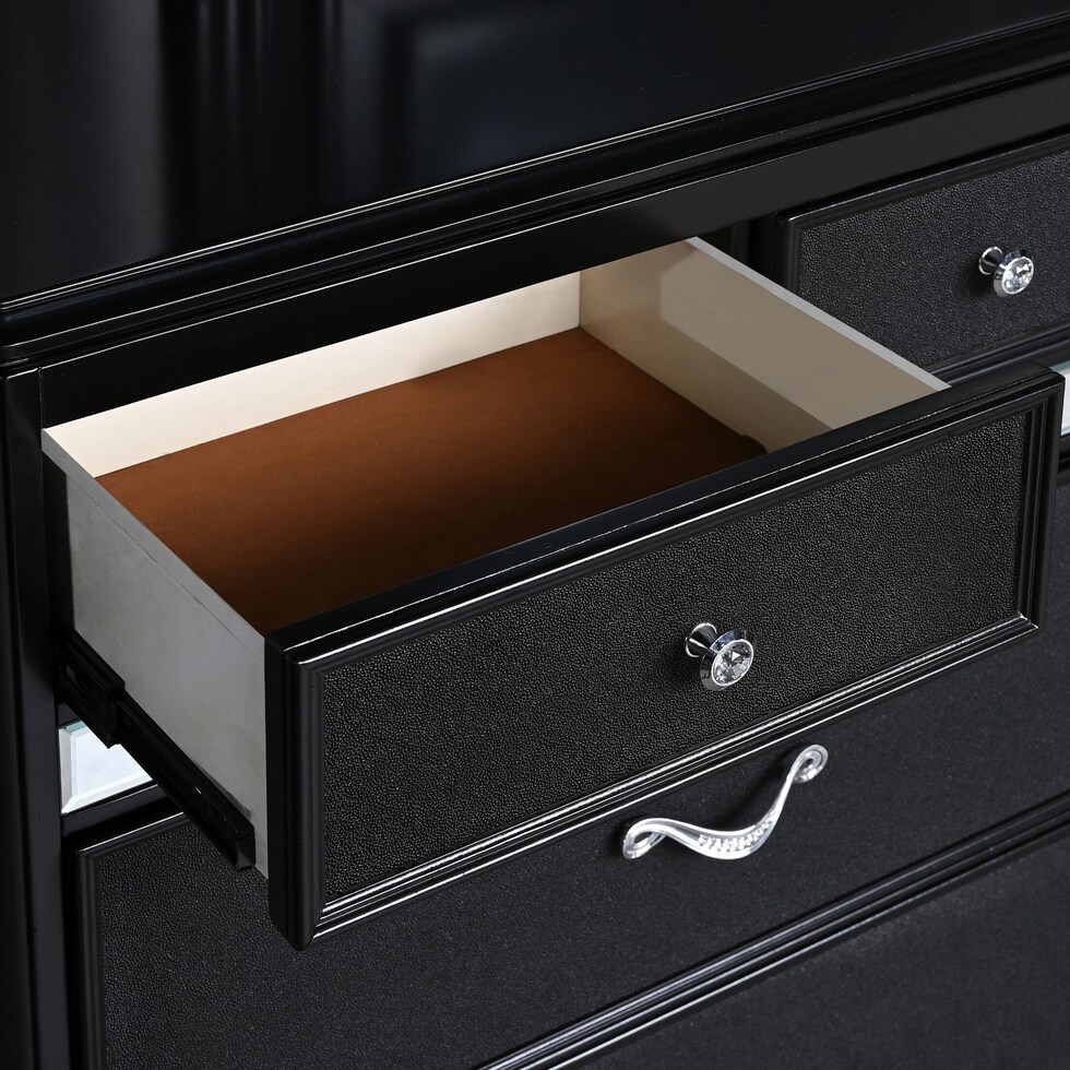 sabrina black  pc queen bedroom   