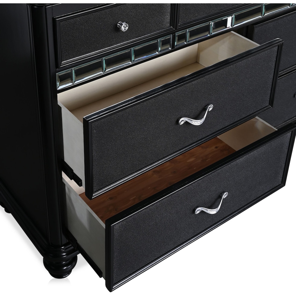 sabrina black dresser & mirror   