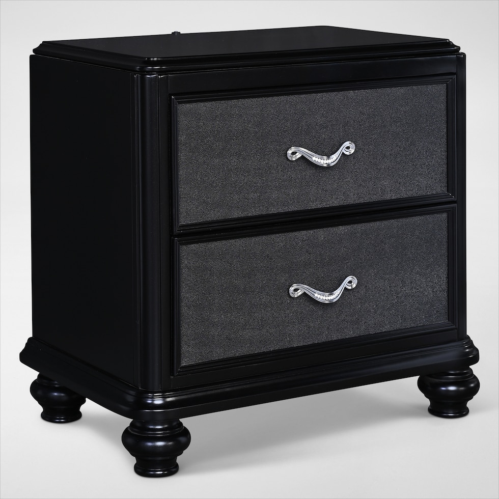 sabrina black nightstand   