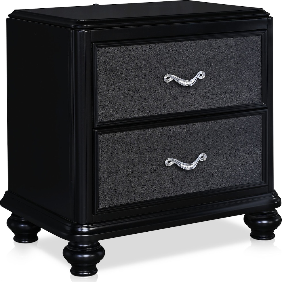 sabrina black nightstand   