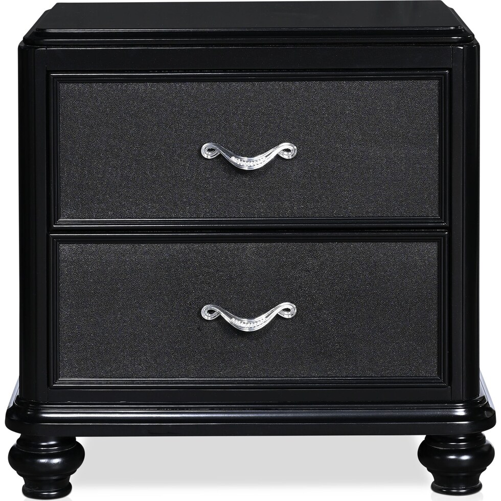 sabrina black nightstand   