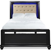 sabrina black queen bed   