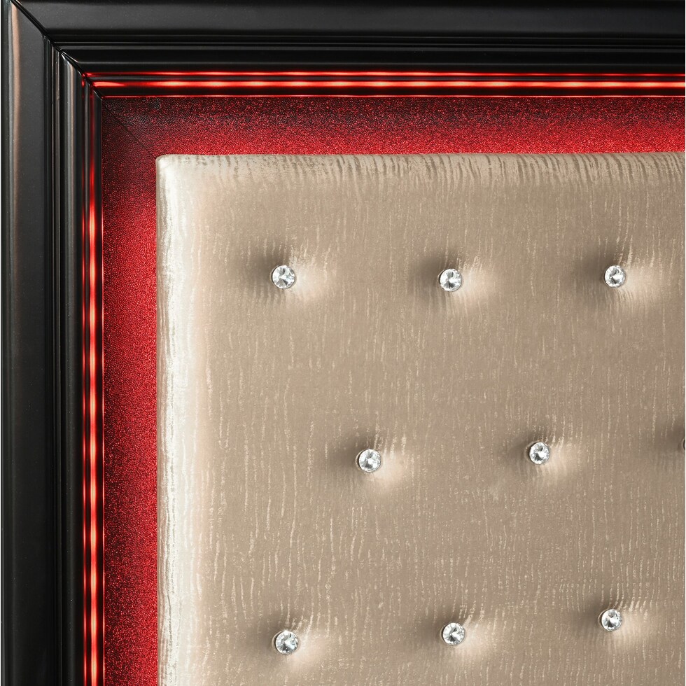 sabrina black queen bed   