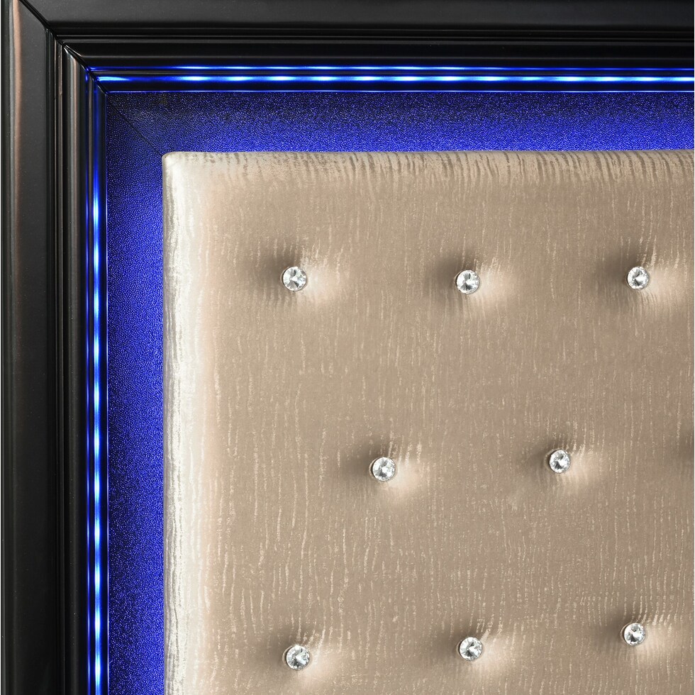 sabrina black queen bed   