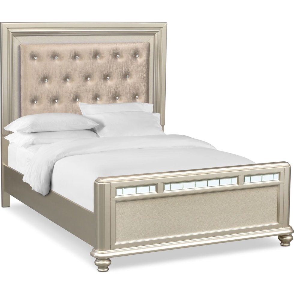 sabrina light brown queen bed   