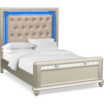 sabrina light brown queen bed   
