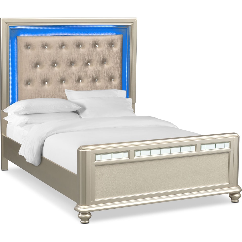 sabrina light brown queen bed   