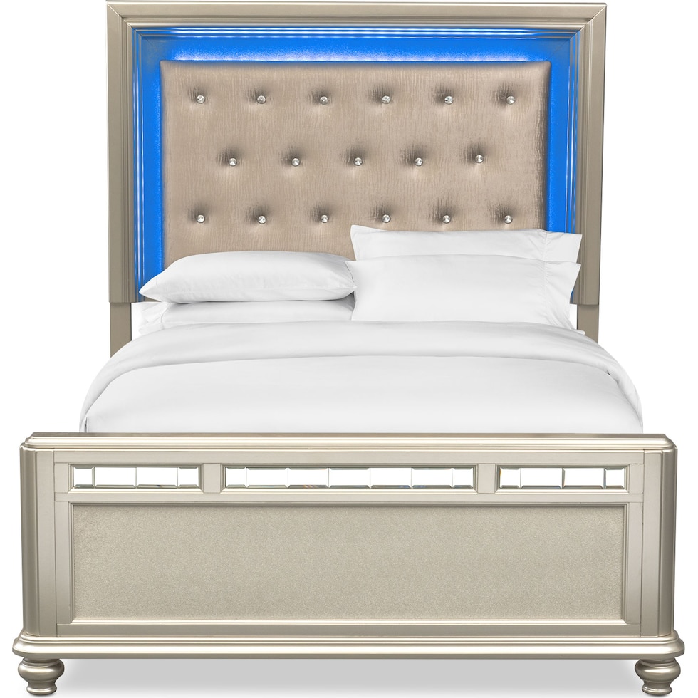 sabrina light brown queen bed   
