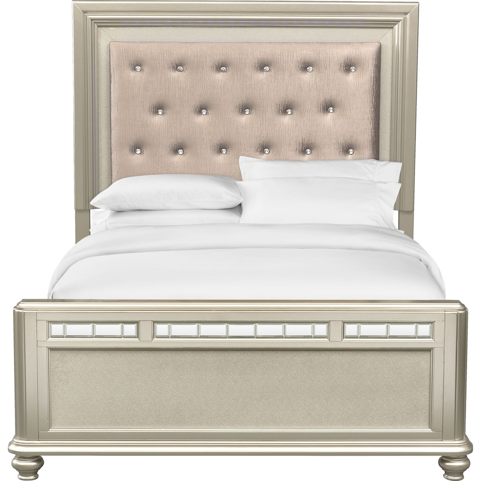 sabrina light brown queen bed   