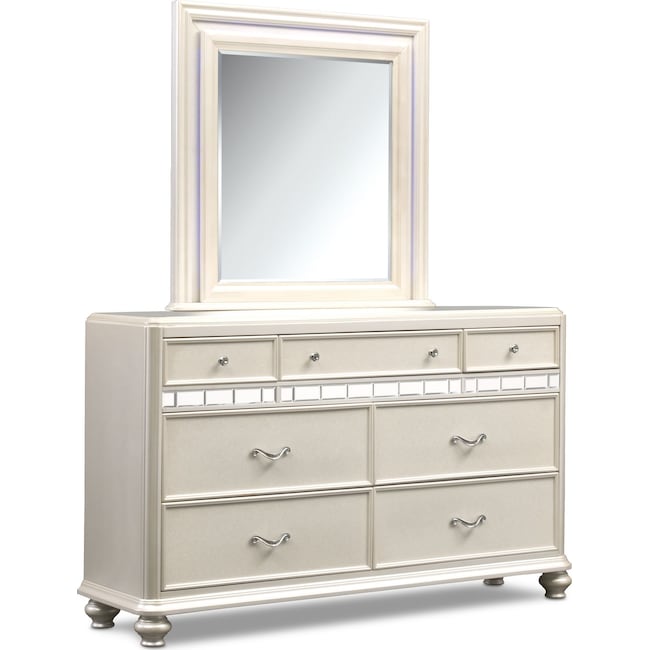 Bedroom Furniture - Sabrina Dresser and Mirror