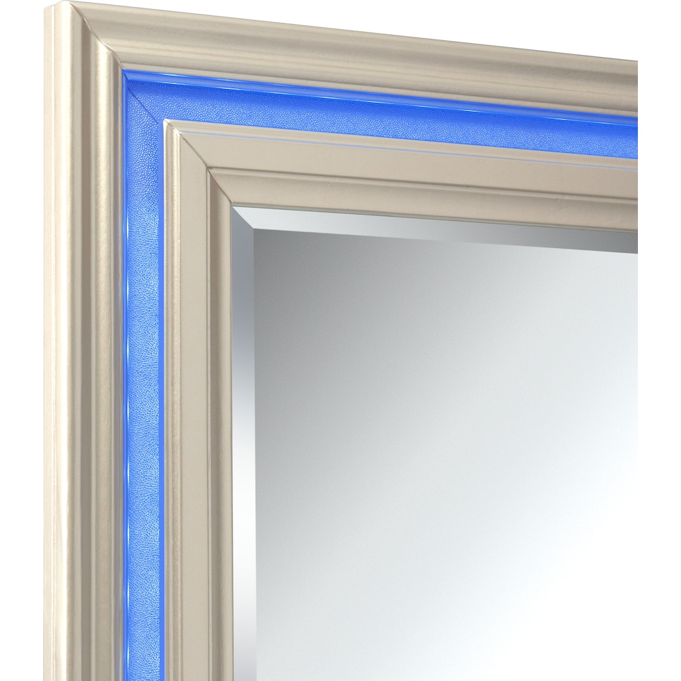 sabrina platinum dresser & mirror   