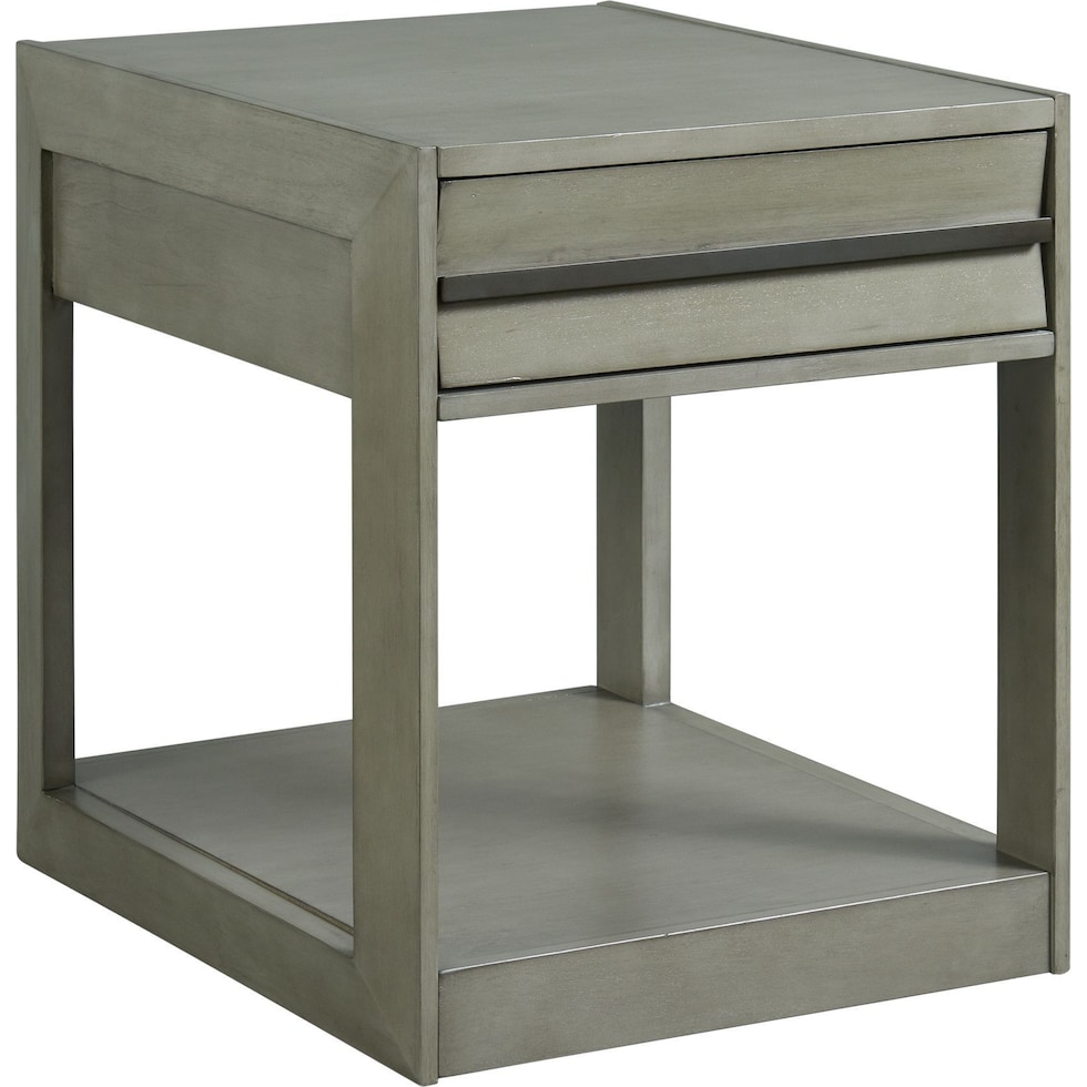 saffron gray end table   