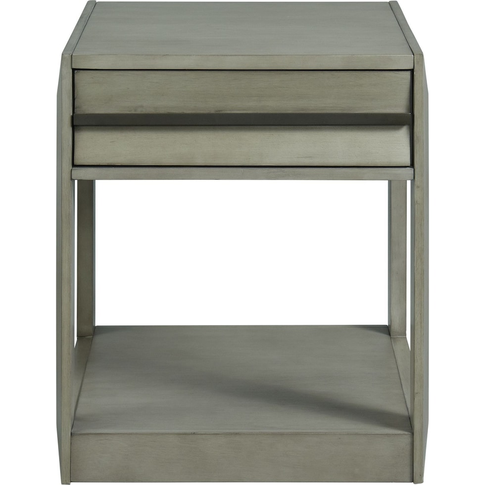 saffron gray end table   