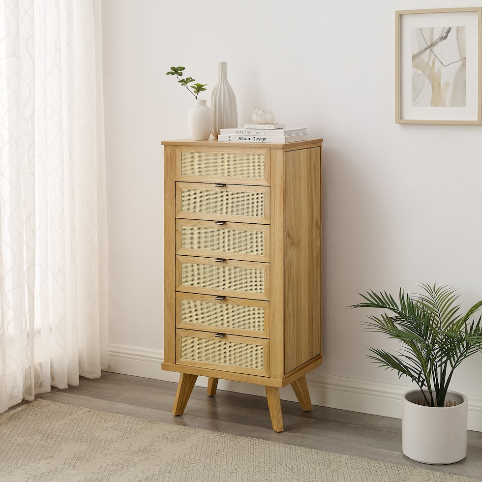 safiya light natural armoire   