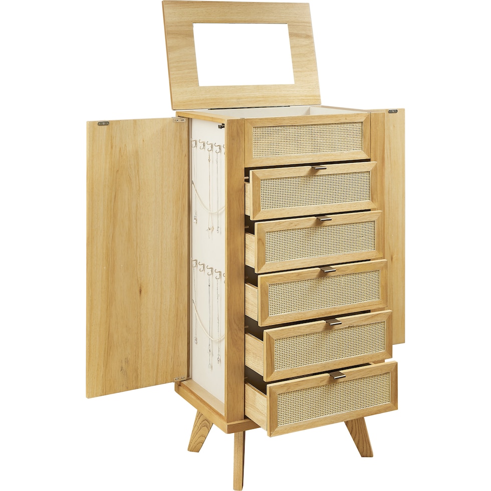 safiya light natural armoire   