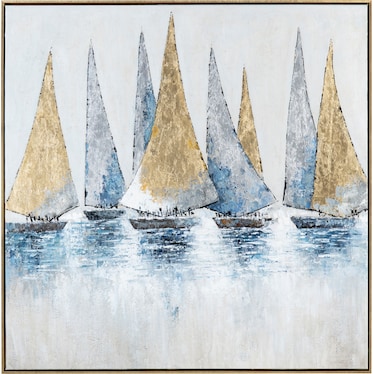 Sailboats 52'' x 52'' Wall Art