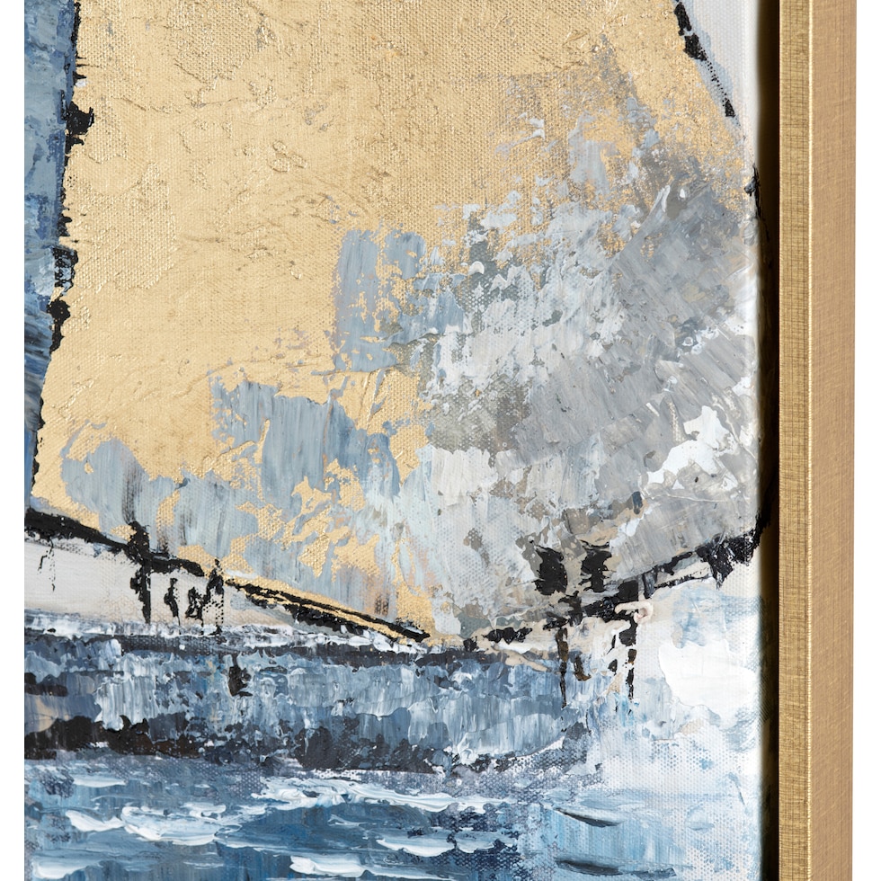 sailboats blue wall art   