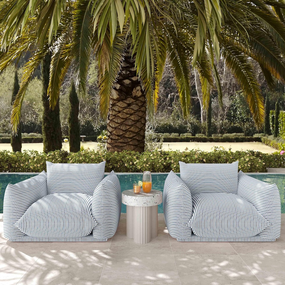 saint lucia blue outdoor chair   