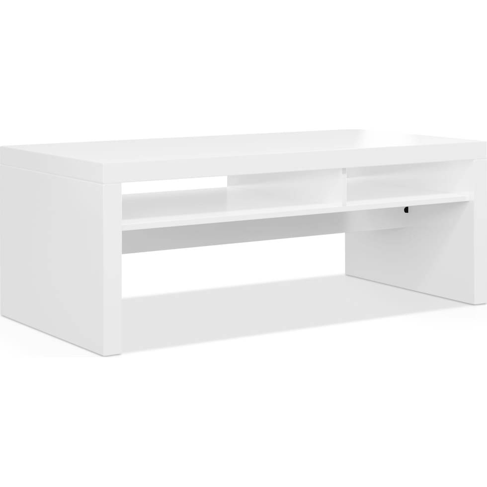 saldana white coffee table   