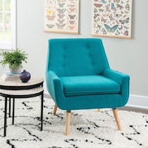 salem blue accent chair   