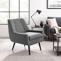 salem gray accent chair   