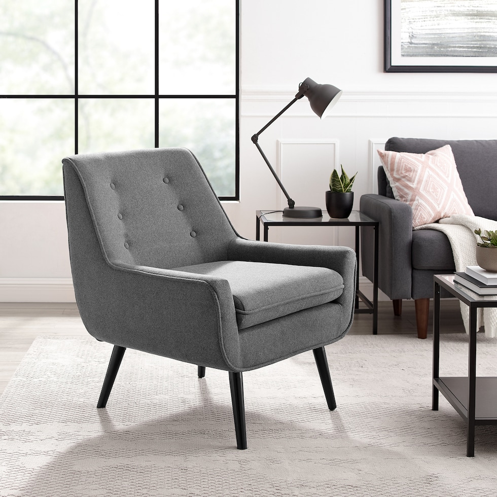 salem gray accent chair   