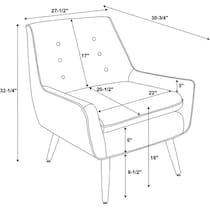 salem gray accent chair   