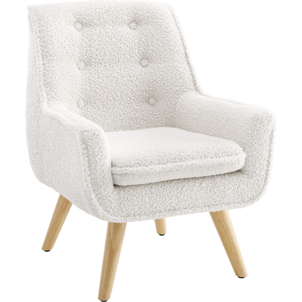 salem white accent chair   